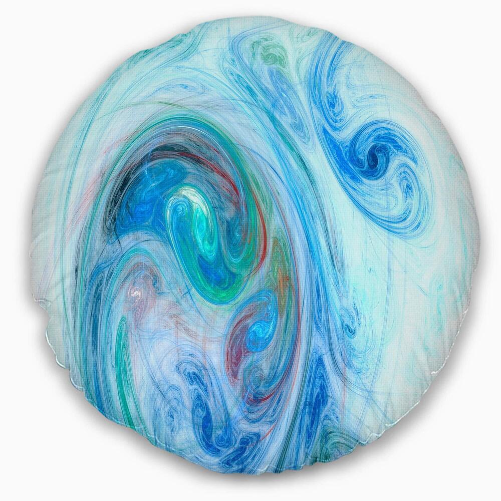 5957 Designart Light Blue Fractal Illustration' Abstract Throw Living Room